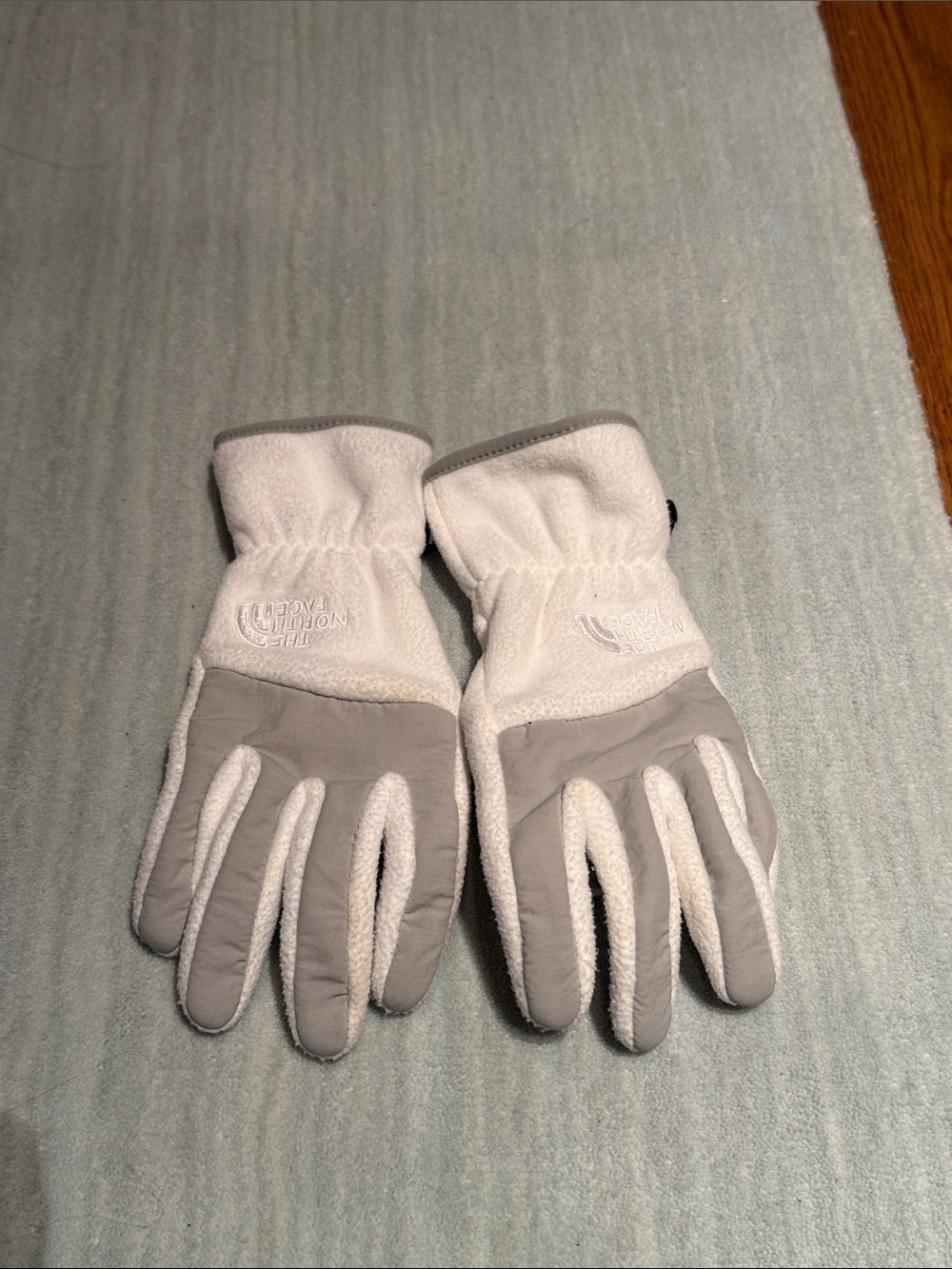 The North Face White Fleece Gloves